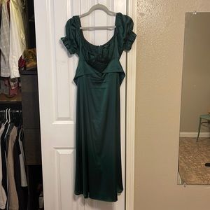 Emerald green dress